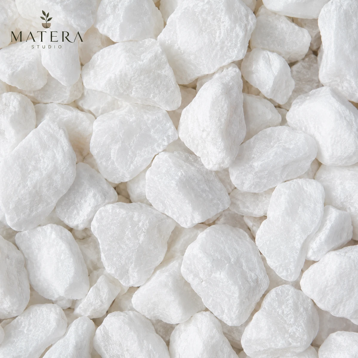 Grava blanca decorativa
